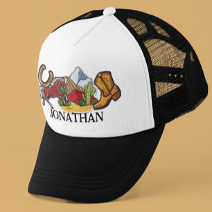 Personalisierte Imitats Patches Cowboy-Geschenk Truckerkappe