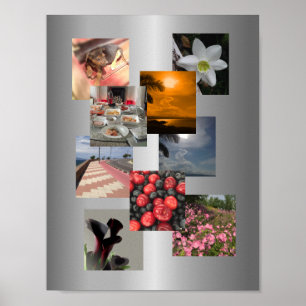 Personalisierte individuelle 9-Foto-Collage  Poster