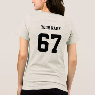 Personalisierte individuelle erste letzte Name Spo Tri-Blend Shirt
