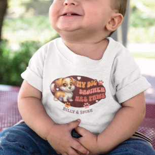 Personalisierte individuelle süße Baby- und Hund- Baby T-shirt