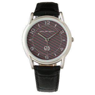 Personalisierte industrielle Stahlmaschen-Perle Armbanduhr