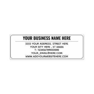 Personalisierte Info-Adresse-Stempel mit Ihrem Fir Permastempel