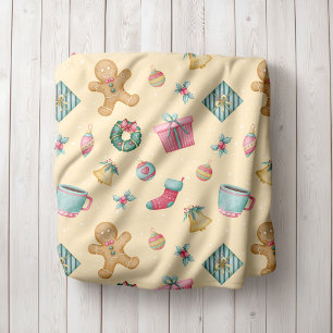 Personalisierte Ingwerbrot-Weihnachts-Fleece-Decke Fleecedecke