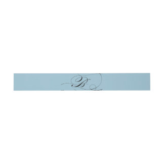 Personalisierte Initial B Einladung Bauchband schw Einladungsbanderole