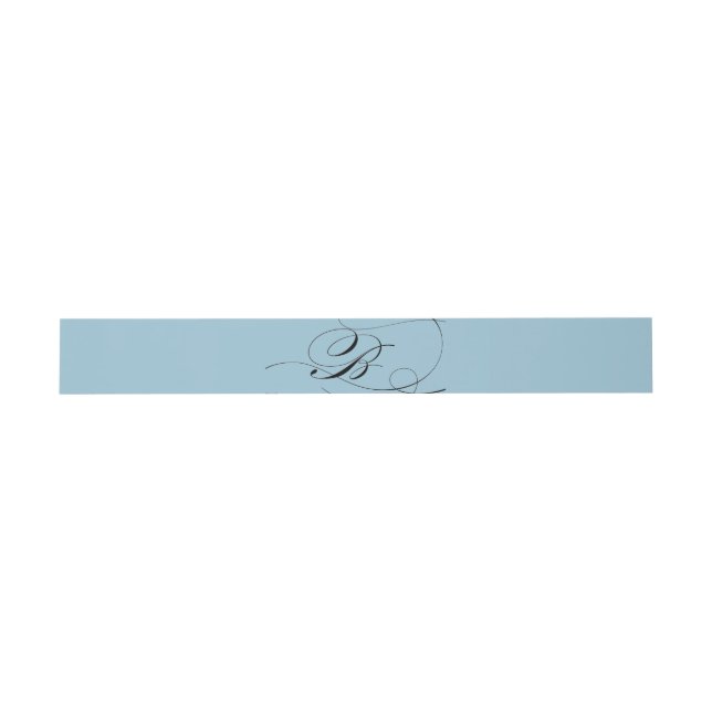 Personalisierte Initial B Einladung Bauchband schw Einladungsbanderole (Flach)
