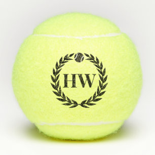 Personalisierte Initialen Laurel Logo Tennisbälle