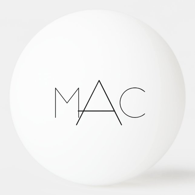Personalisierte Initialen Tischtennisball (Rückseite)