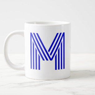 Personalisierte Initialen und Name   Groß Jumbo Jumbo-Tasse