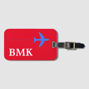 personalisierte Initialflugzeuge Gepäckanhänger
