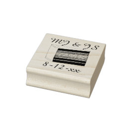 Personalisierte Initials Rainbow Wedding Cake Brie Gummistempel