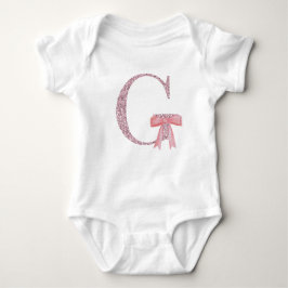 Personalisierte Initialzündung für Mädchen "G" Baby Strampler