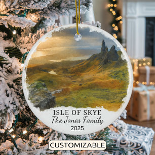 Personalisierte Insel Skye Ornament, Schottland Keramik Ornament