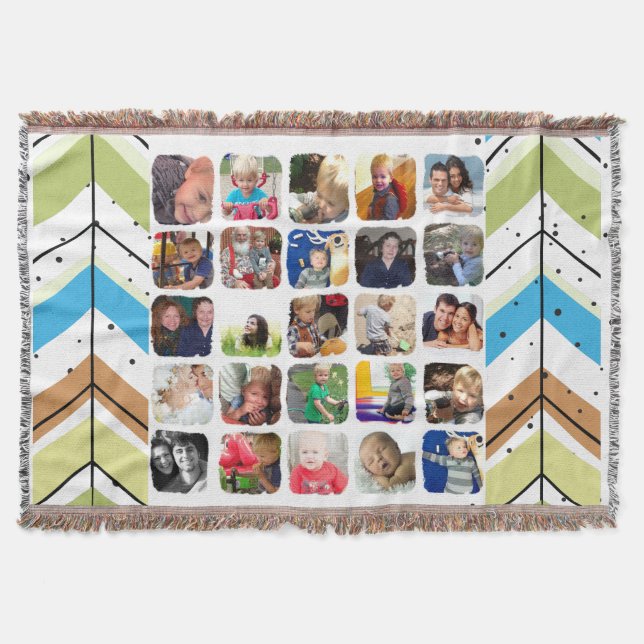 Personalisierte Instagram-FotoCollage Decke (Vorderseite)