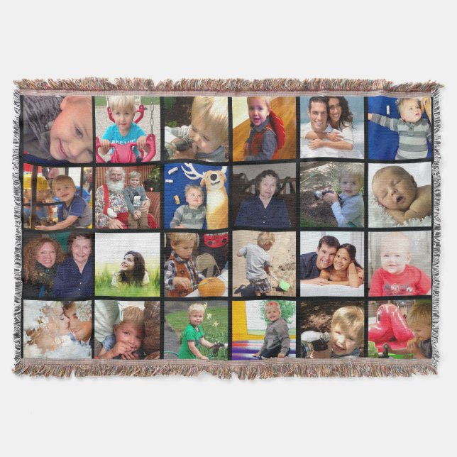 Personalisierte Instagram-FotoCollage Decke (Vorderseite)