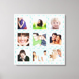 Personalisierte Instagram-FotoCollage Leinwanddruck