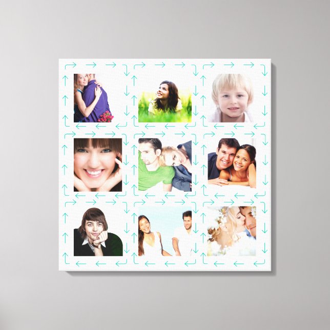 Personalisierte Instagram-FotoCollage Leinwanddruck (Vorderseite)