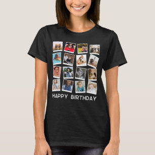 personalisierte Instragram Moderne Foto Collage T-Shirt