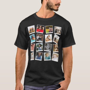 personalisierte Instragram Moderne Foto Collage T-Shirt