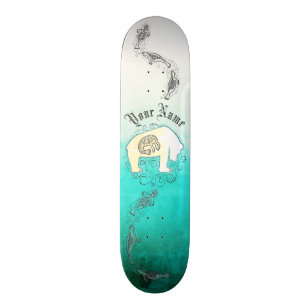 Personalisierte Inuit-Siegel und Polar-Bär Skateboard