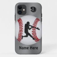 Personalisierte iPhone Baseball-Hüllen NAME NUMMER