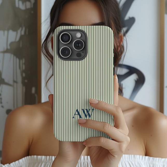 Personalisierte iPhone-Hülle mit Monogramm zum Geb Case-Mate iPhone Hülle (Personalized iPhone Case Bridesmaid Proposal Gift, Custom Name Green iPhone Case Graduation Gift)