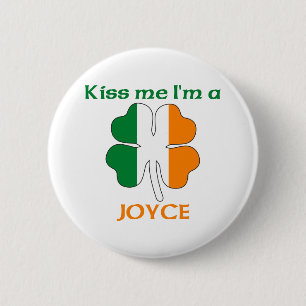 Personalisierte Iren küssen mich, den ich Joyce Button