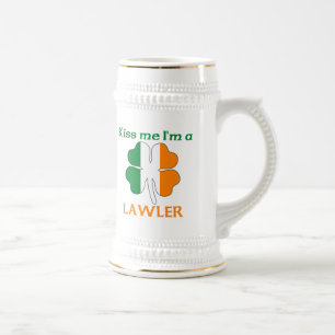 Personalisierte Iren küssen mich, den ich Lawler Bierglas
