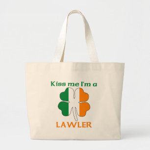 Personalisierte Iren küssen mich, den ich Lawler Jumbo Stoffbeutel