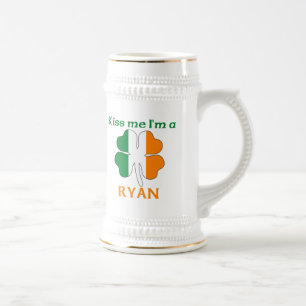 Personalisierte Iren küssen mich, den ich Ryan bi Bierglas