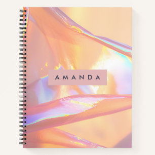 Personalisierte Iridescent Pastel Holographic Shin Notizbuch