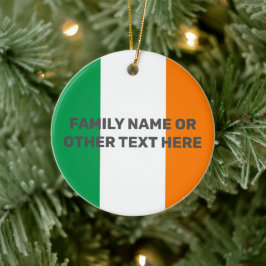 Personalisierte irische Flagge Keramik Ornament