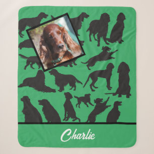 Personalisierte Irish Setter Muster Sherpa Decke Sherpadecke
