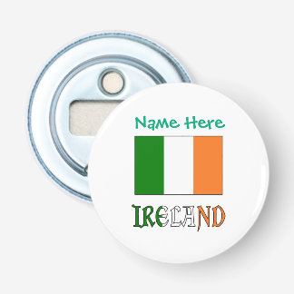 Personalisierte Irland-Flagge Heritage Runde Metal Flaschenöffner