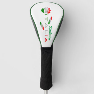 Personalisierte italienische Flagge Rosa Golf Headcover