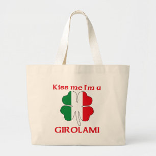 Personalisierte italienische küssen mich, den ich jumbo stoffbeutel
