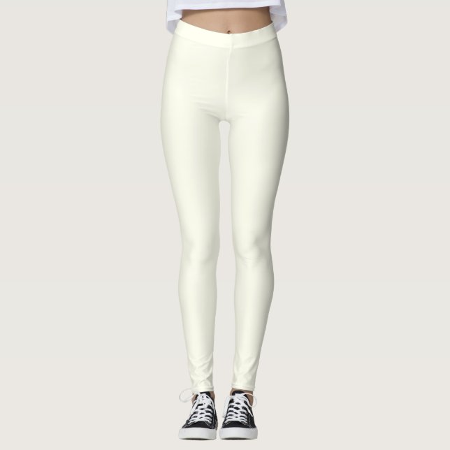 Personalisierte Ivory-Farbe Leggings (Vorderseite)