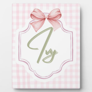 Personalisierte Ivy Baby Mädchen Kinderzimmer Schl Fotoplatte