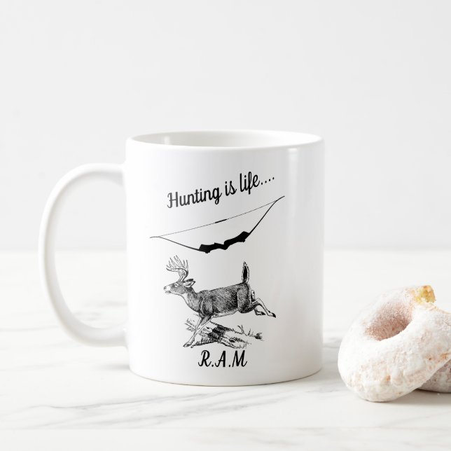 Personalisierte Jagd 3 Kaffeetasse (Mit Donut)