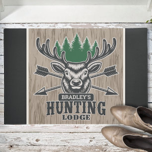 Personalisierte Jagdlodge für Hirschelken Fußmatte