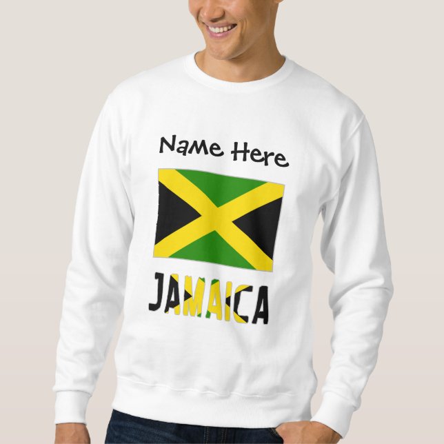 Personalisierte jamaikanische Flagge Sweatshirt (Vorderseite)