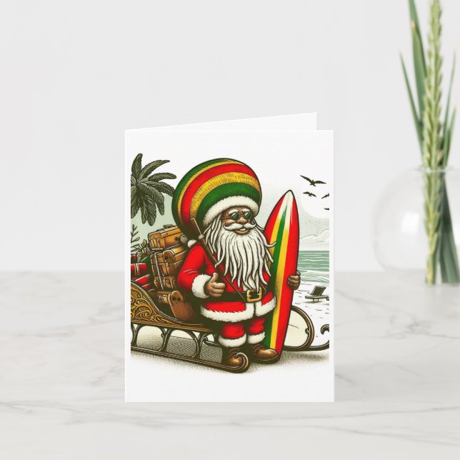 Personalisierte jamaikanische Weihnachtskarte Feiertagskarte (Vorderseite)