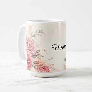 Personalisierte Januar-Geburtsblume Wasserfarbe Kaffeetasse