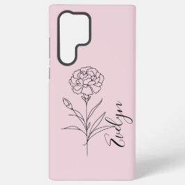 Personalisierte Januar-Nelkenbildung Blume Samsung Galaxy Hülle