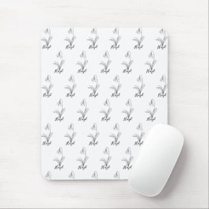 Personalisierte Januar-Schneeschauer Geburtstagsfe Mousepad