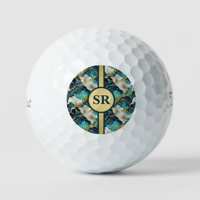 Personalisierte Japanisch-Aquamarine Golfbälle (Vorderseite)