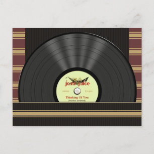 Personalisierte Jazz-Vinyl-Schallplatten-Postkarte Postkarte