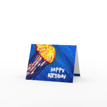 Personalisierte Jellyfish Happy Birthday Card