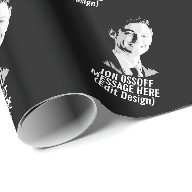 Personalisierte Jon Ossoff Büste Geschenkpapier (Rolleneckpunkt)