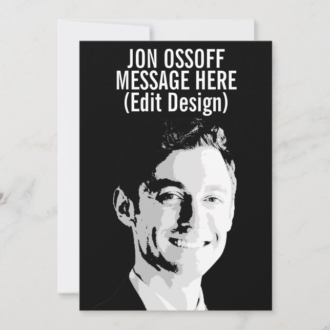 Personalisierte Jon Ossoff Büste Karte (Vorderseite)