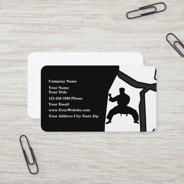 Personalisierte Judo-Trainer - Karte  (Vorderseite/Rückseite Beispiel)